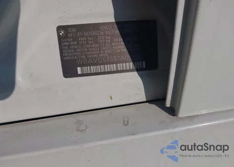 2007 BMW 335Xi из США, поврежденный, VIN WBAVD53587A007732